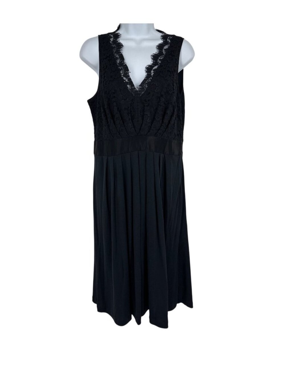 Banana Republic Mixed Media Sleeveless Cocktail Dress Black Size 12